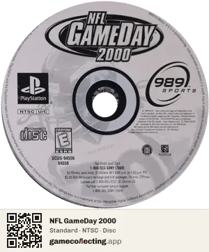 NFL GameDay 2000 PlayStation, NTSC disc