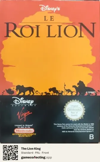 The Lion King Nintendo Entertainment System, PAL box front