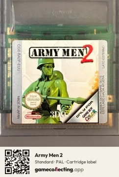 Army Men 2 Game Boy Color, PAL cartridge label