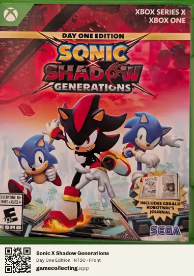 Sonic X Shadow Generations Xbox Series X, NTSC box front