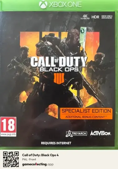 Call of Duty: Black Ops 4 Xbox One, PAL box front