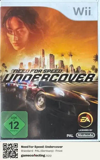 Need for Speed: Undercover Nintendo Wii, Germany box front