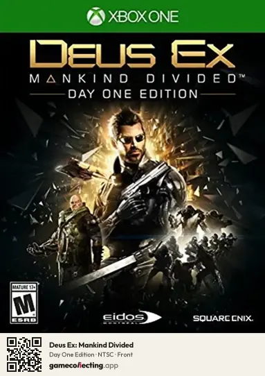 Deus Ex: Mankind Divided Xbox One, NTSC box front