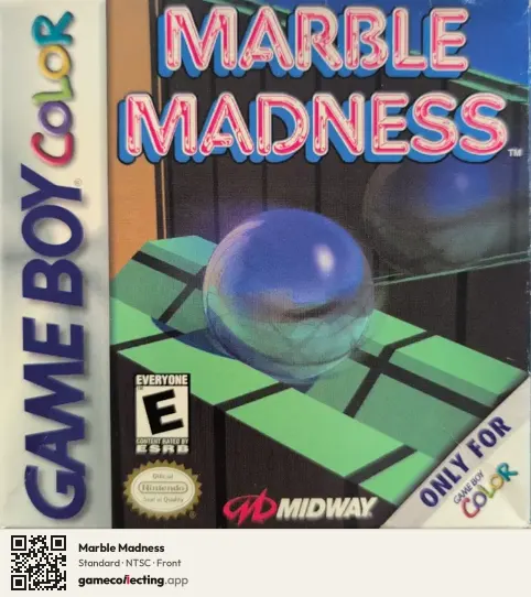 Marble Madness Game Boy Color, NTSC box front