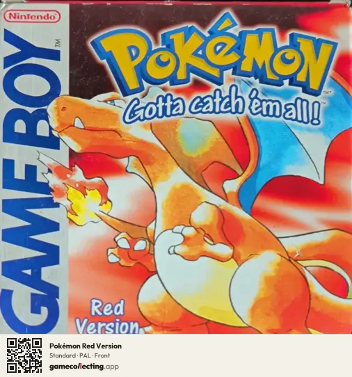 Pokémon Red Version Game Boy, PAL box front