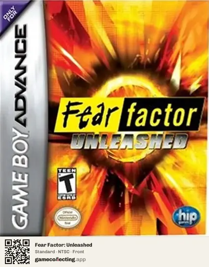 Fear Factor: Unleashed Game Boy Advance, NTSC box front