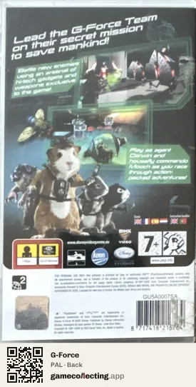 G-Force PlayStation Portable, PAL box back