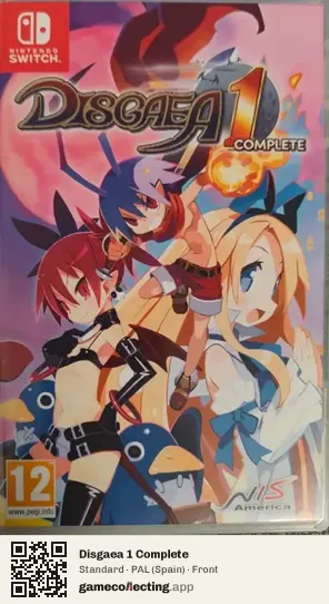 Disgaea 1 Complete Nintendo Switch, Spain box front
