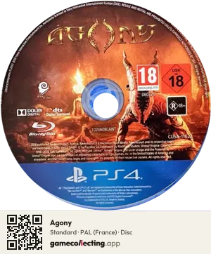 Agony PlayStation 4, PAL disc