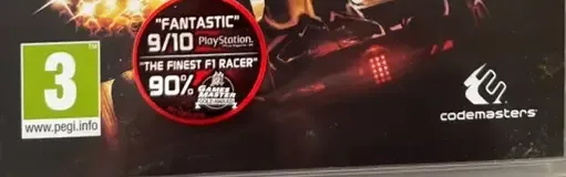 F1 2010, the PEGI square on its front