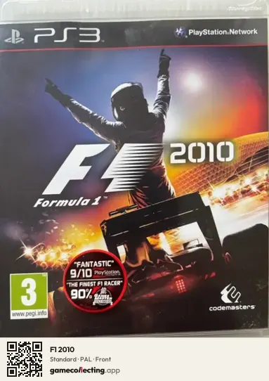 F1 2010 PlayStation 3, PAL box front