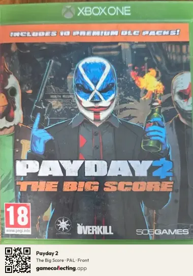 Payday 2 Xbox One, PAL box front