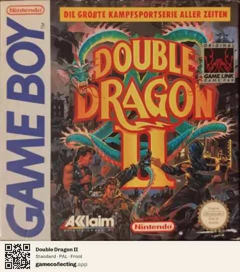 Double Dragon II Game Boy, PAL box front