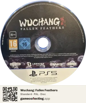 Wuchang: Fallen Feathers PlayStation 5, PAL disc