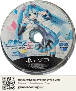 Hatsune Miku: Project Diva F 2nd PlayStation 3, Asia disc