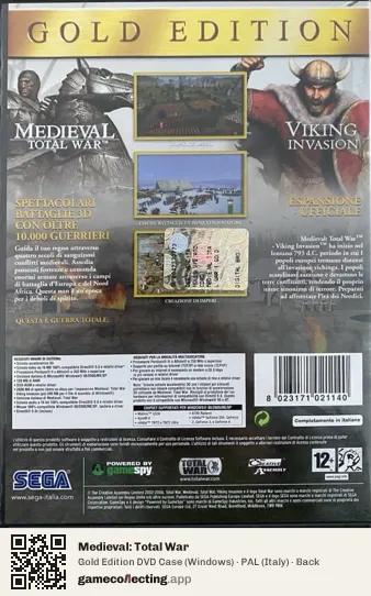 Medieval: Total War Computer, Italy box back
