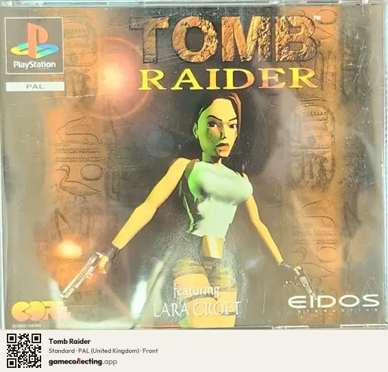 Tomb Raider PlayStation, United Kingdom box front