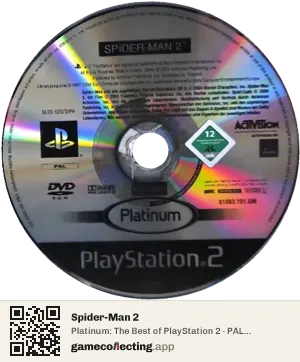 Spider-Man 2 PlayStation 2, PAL disc