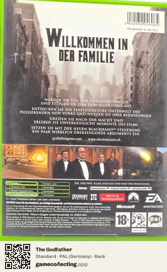 The Godfather Xbox, Germany box back