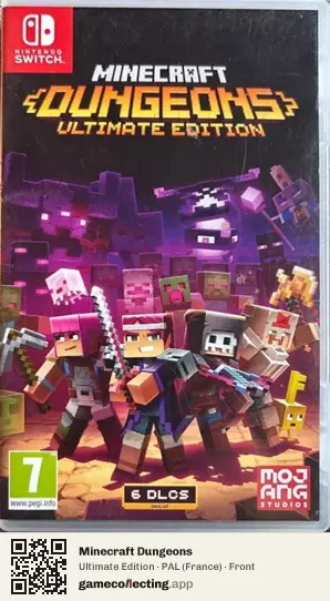 Minecraft Dungeons Nintendo Switch, France box front