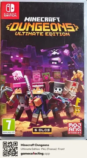 Minecraft Dungeons Nintendo Switch, France box front