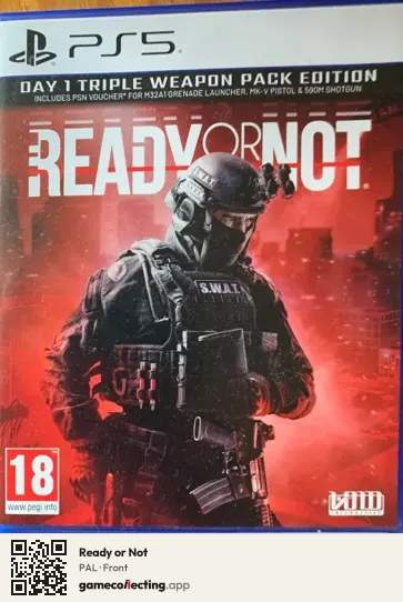 Ready or Not PlayStation 5, PAL box front