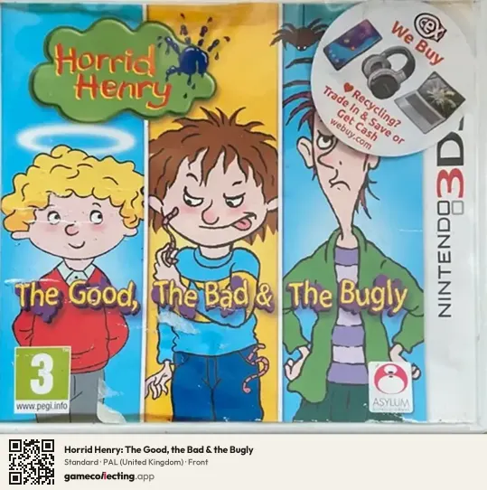 Horrid Henry: The Good, the Bad & the Bugly Nintendo 3DS, United Kingdom box front
