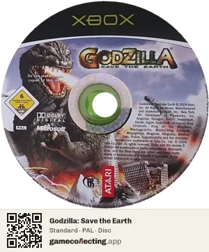 Godzilla: Save the Earth Xbox, PAL disc