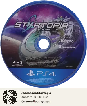 Spacebase Startopia PlayStation 4, NTSC disc
