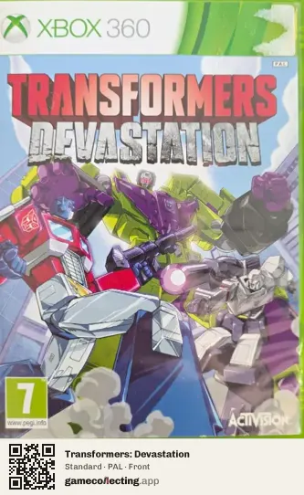 Transformers: Devastation Xbox 360, PAL box front
