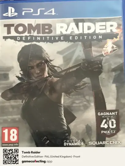 Tomb Raider PlayStation 4, United Kingdom box front