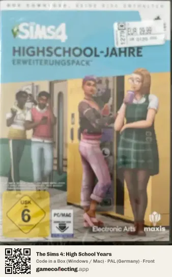 The Sims 4: High School Years Computer, Germany box front