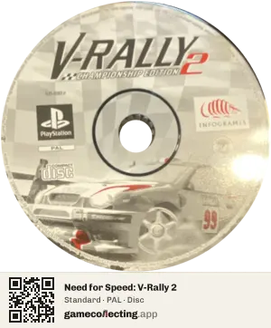 Need for Speed: V-Rally 2 PlayStation, PAL disc