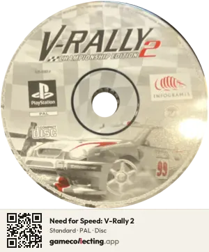 Need for Speed: V-Rally 2 PlayStation, PAL disc