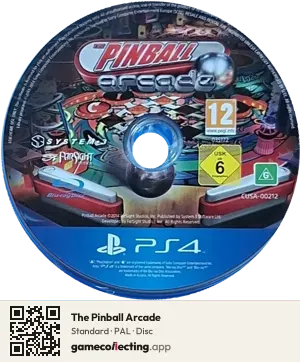 The Pinball Arcade PlayStation 4, PAL disc
