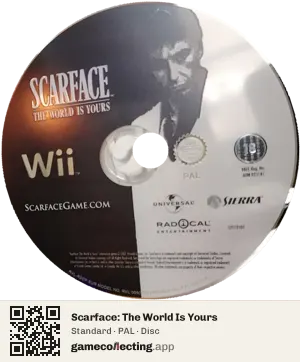 Scarface: The World Is Yours Nintendo Wii, PAL disc