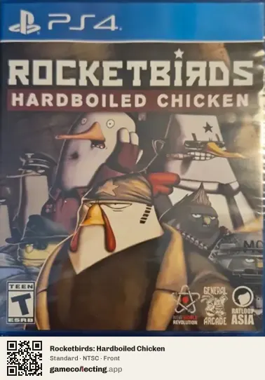 Rocketbirds: Hardboiled Chicken PlayStation 4, NTSC box front