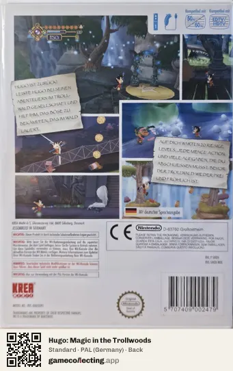 Hugo: Magic in the Trollwoods Nintendo Wii, Germany box back
