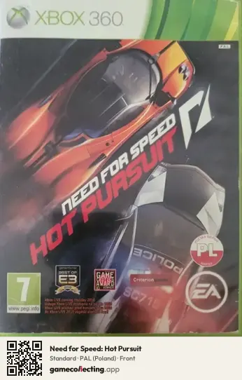 Need for Speed: Hot Pursuit Xbox 360, Poland box front