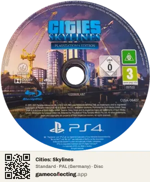 Cities: Skylines PlayStation 4, PAL disc