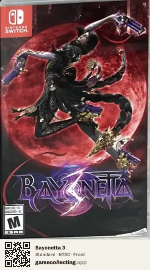 Bayonetta 3 Nintendo Switch, NTSC box front