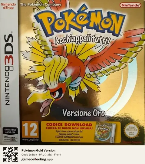 Pokémon Gold Version Nintendo 3DS, Italy box front