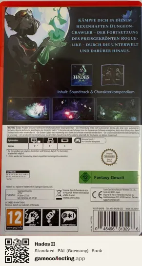Hades II Nintendo Switch 2, Germany box back