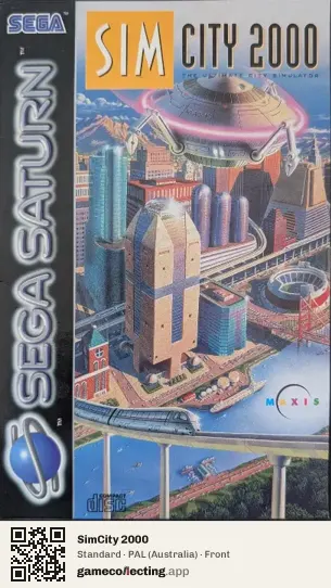 SimCity 2000 Sega Saturn, Australia box front