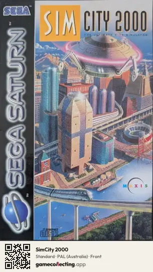 SimCity 2000 Sega Saturn, Australia box front