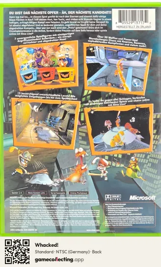 Whacked! Xbox, Germany box back