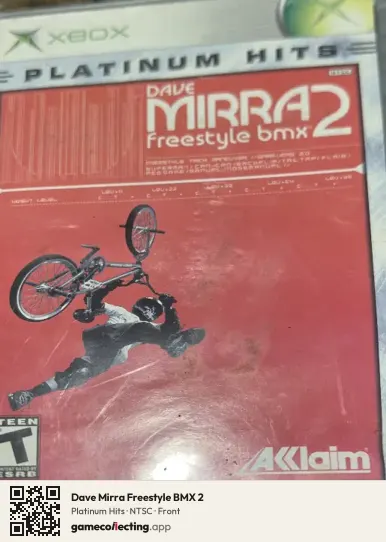 Dave Mirra Freestyle BMX 2 Xbox, NTSC box front