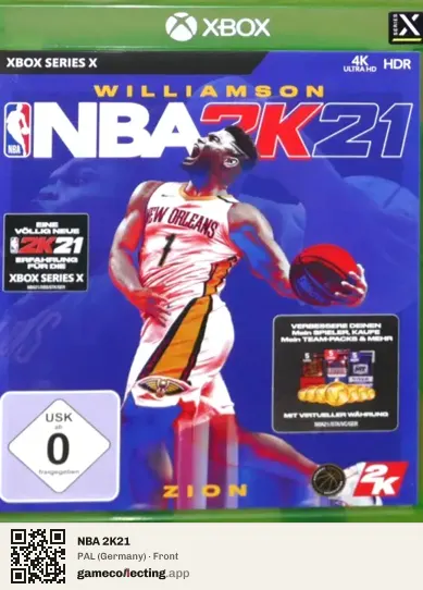 NBA 2K21 Xbox Series X, Germany box front
