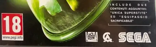Alien: Isolation, the PEGI square on its front