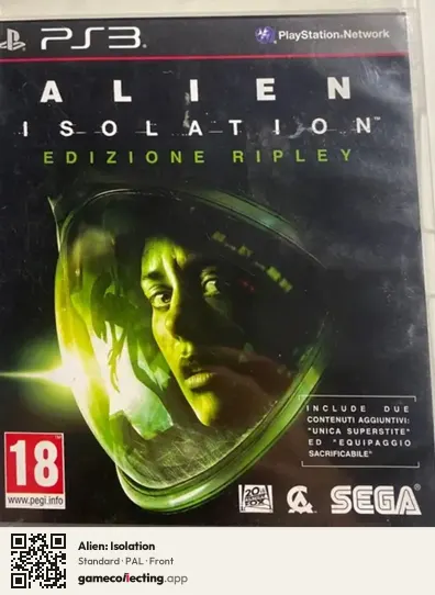 Alien: Isolation PlayStation 3, PAL box front